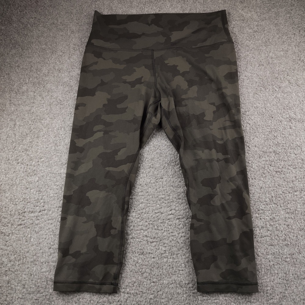 Lululemon Align high-rise crop pants Heritage 365‎ Camo Deep Coal Sz 14